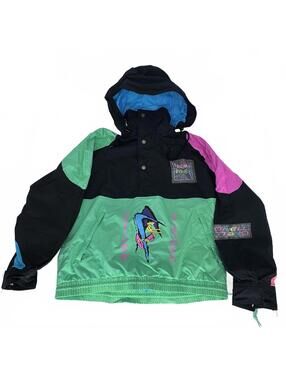 Vintage 80S/90S O’neill Futures Shock Jacket Small Pullover Quarter Zip/Snap